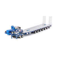 Drake 1/50 Metallic Blue 7x8 Steerable w/ 2x8 Dolly Diecast Truck