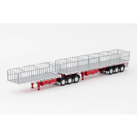 Drake Trailers 1/50 Freighter B Double White/Red Diecast Trailer