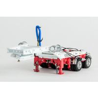 Drake 1/50 White/Red 2x8 Dolly Diecast