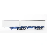 Drake 1/50 MaxiTRANS Eziliner B Double Set White/Blue Diecast Truck