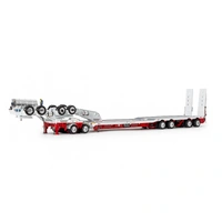 Drake 1/50 4x8 and 2x8 Swingwing Trailer White/Red Diecast Trailer