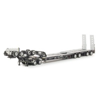 Drake 1/50 Gloss Black 4x8 Dropdeck with Hydraulic Gooseneck Swingwing Diecast Trailer
