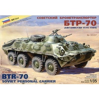 Zvezda 1/35 BTR-70 Afghanistan Soviet personnel carrier Plastic Model Kit 3557