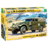 Zvezda 3581 1/35 M3 Armored Scout Car with Canvas Plastic Model Kit