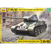 Zvezda 1/35 Soviet Medium Tank T-34/85 (new molds) Plastic Model Kit 3687