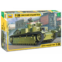 Zvezda 1/35 T-28 Heavy Tank Plastic Model Kit 3694