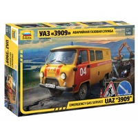 Zvezda 1/43 UAZ Gas Service Car Plastic Model Kit 43003
