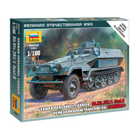 Zvezda 1/100 Sd.Kfz.251/1 Ausf.B Plastic Model Kit 6127