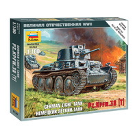 Zvezda 1/100 German 38t Tank Plastic Model Kit 6130