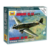 Zvezda 6139 1/200 Junkers Ju-52 Transport Plane Plastic Model Kit