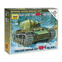 Zvezda 1/100 Soviet Heavy Tank KV-1 Plastic Model Kit 6141