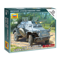 Zvezda 1/100 Sd.Kfz.222 Armored Car Plastic Model Kit 6157