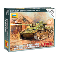 Zvezda 6162 1/100 Panzer III Flamethrower Tank Plastic Model Kit