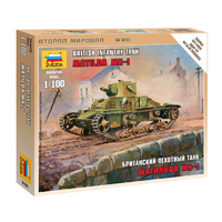 Zvezda 1/100 British Light Tank "Matilda Mk I" Plastic Model Kit 6191