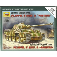 Zvezda 1/100 Pz.Kpfw.V Panther Ausf.A Plastic Model Kit 6196