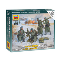 Zvezda 6209 1/72 Ger. 80-mm Mortar w/Crew (Winter Unif.) Plastic Model Kit