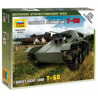 Zvezda 1/100 T-60 Soviet Light Tank Plastic Model Kit 6258