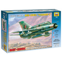 Zvezda 1/72 MIG-21 BIS Soviet Fighter Plastic Model Kit 7259