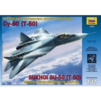 Zvezda 1/72 Sukhoi T-50 Russian Stealth Fighter Plastic Model Kit 7275