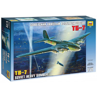 Zvezda 7291 1/72 TB-7 Soviet Bomber (RR) Plastic Model Kit