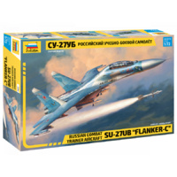 Zvezda 1/72 Sukhoi SU-27 UB Flanker-C Russian Combat Trainer Aircraft Plastic Model Kit 7294