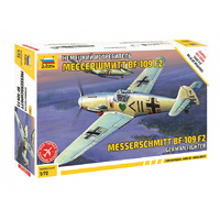 Zvezda 1/72 Messerschmitt B-109 F2 Plastic Model Snap Kit 7302