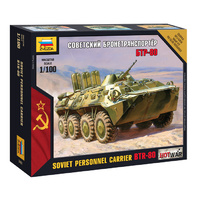 Zvezda 1/100 BTR-80 Plastic Model Kit 7401