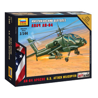 Zvezda 7408 1/144 Apache Helicopter Plastic Model Kit