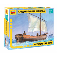 Zvezda 9033 1/72 Medieval Life Boat Plastic Model Kit