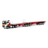 Drake 1/50 Volvo FH4 and B Double Combination Borger Cranes Diecast Model Truck