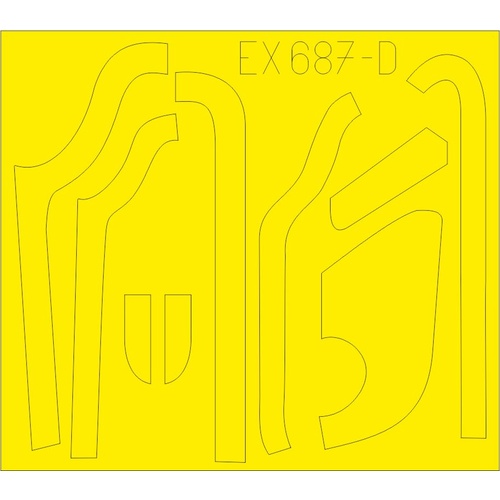 Eduard 1/48 Mask B17G Antiglare Panels DL and BO Production (HK Models) - EX687 Eduard 1/48 Mask B17G Antiglare Panels DL and BO Production (HK Models) - EX687