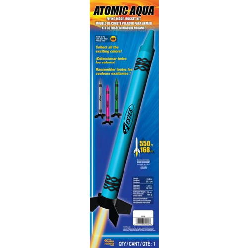 Estes Atomic Aqua Crayon Rocket