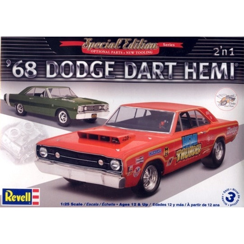 REVELL 1 25 68 DODGE HEMI DART 2 N 1 14217 PLASTIC MODEL KIT