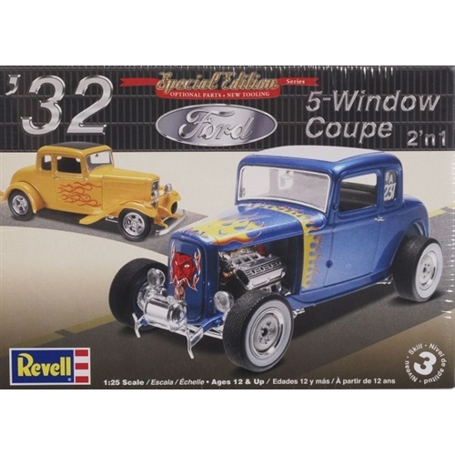 Revell 1 25 32 Ford 5 Window Coupe 14228 Plastic Model Kit